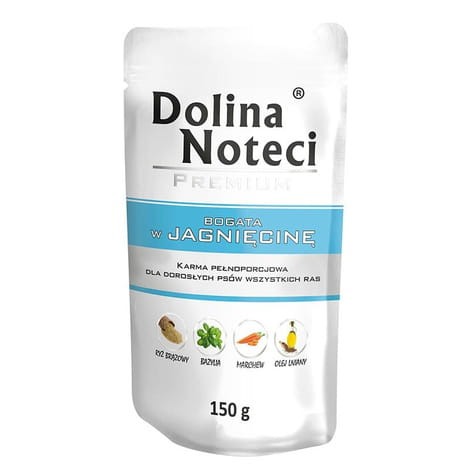 Dolina Noteci Premium Bogata w Jagnięcinę karma mokra dla psa saszetka 150g