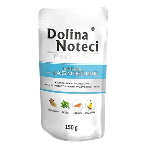 Dolina Noteci Premium Bogata w Jagnięcinę karma mokra dla psa saszetka 150g