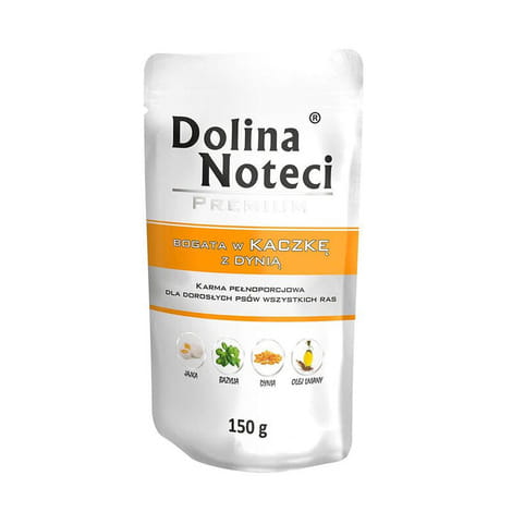 Dolina Noteci Premium Bogata w Kaczkę z Dynią mokra karma dla psa 150g