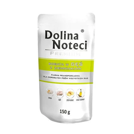 Dolina Noteci Premium Bogata w Gęś z Ziemniakami mokra karma dla psa 150g