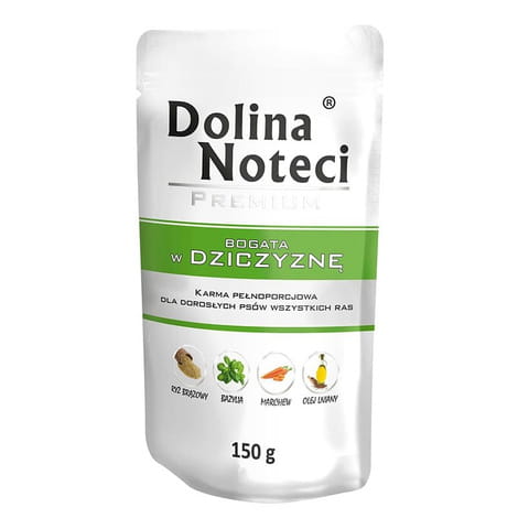 Dolina Noteci Premium Bogata w Dziczyznę mokra karma dla psa 150g