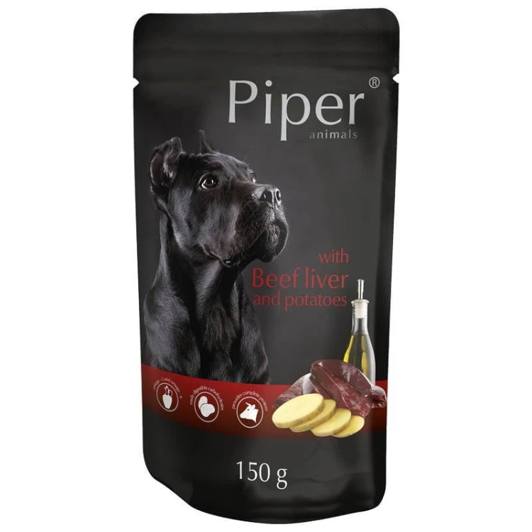 Piper Animals z Wątrobą Wołową i Ziemniakami mokra karma dla psa 150g