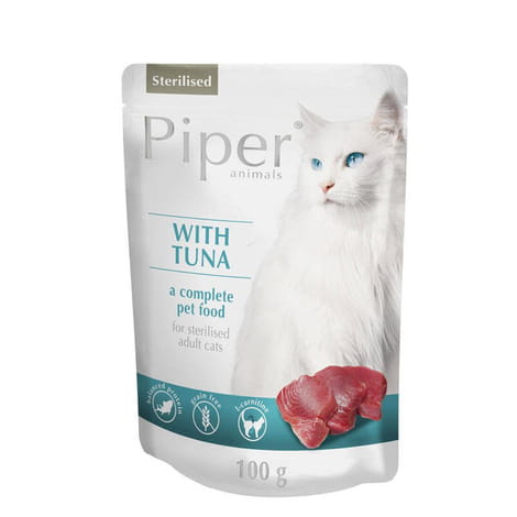 Piper Animals Sterilised z Tuńczykiem mokra karma dla kota sterylizowanego 100g saszetka