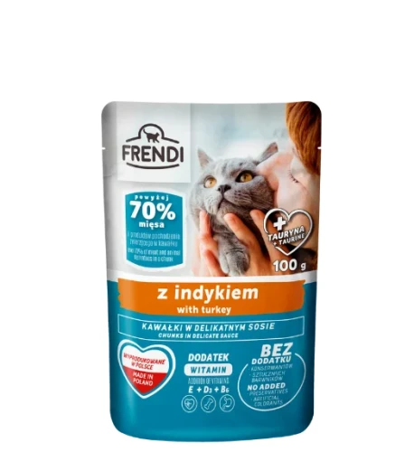 Frendi karma mokra dla kota indyk 100g saszetka