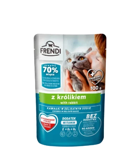 Frendi karma mokra dla kota królik 100g saszetka
