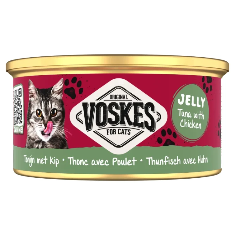 Puszka karmy Voskes Jelly Tuńczyk z Kurczakiem dla kota 85g