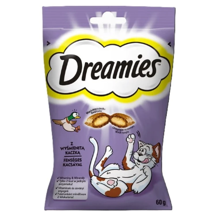 DREAMIES Przysmaki dla kota z Wyśmienitą Kaczką 60g opakowanie