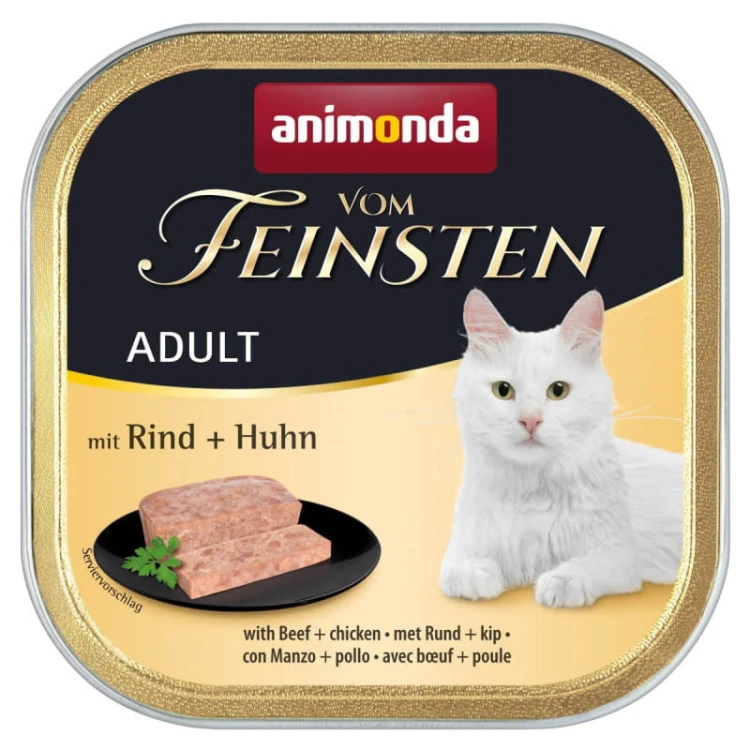 Animonda Vom Feinsten Adult Wołowina Kurczak karma mokra dla kota 100g