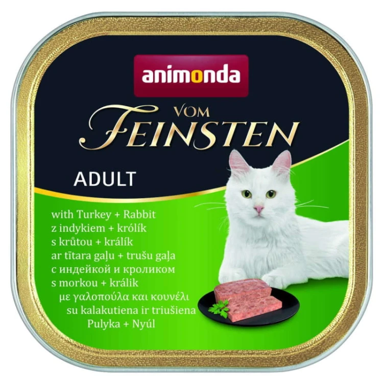 Animonda Vom Feinsten Adult Indyk i Królik karma mokra dla kota 100g