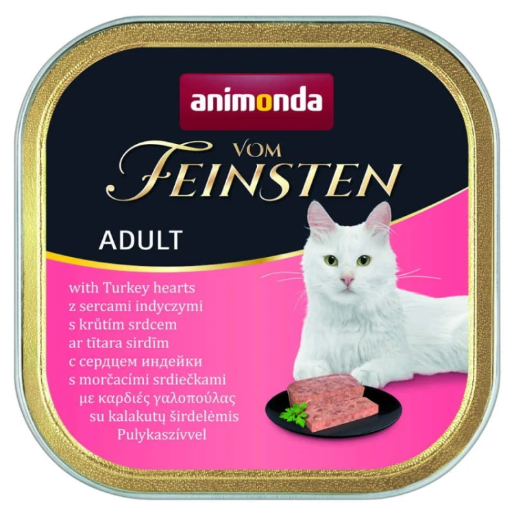 Animonda Vom Feinsten Adult z Sercami Indyka karma mokra dla kota 100g
