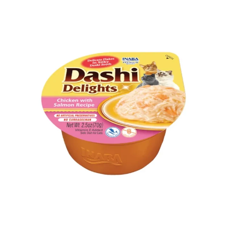Inaba Dashi Delights Kurczak z Łososiem bulion dla kota 70g