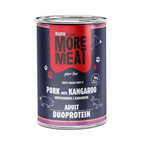 BUBAlicious More Meat Pure Line Wieprzowina z Kangurem karma mokra dla psa 400g