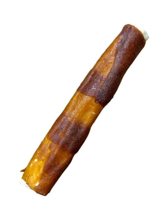 Alda pałka wołowa owinięta kaczką 20 cm – mięsny gryzak dla psa