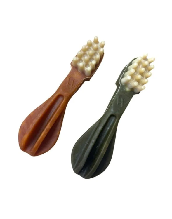 WHIMZEES gryzak dentystyczny w kształcie szczoteczki dla psa M zielony i brązowy