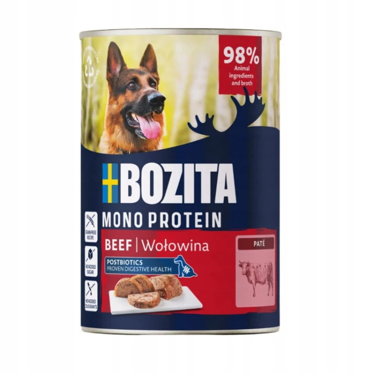 Bozita karma mokra z wołowiną dla psa 400 g – puszka z owczarkiem