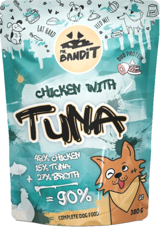 Mr. Bandit Chicken with Tuna 380 g – większe opakowanie karmy mokrej z tuńczykiem