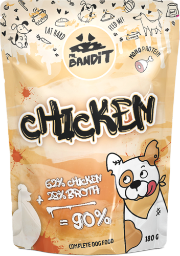 Mr. Bandit Chicken 180 g – monobiałkowa karma mokra dla psa z kurczakiem