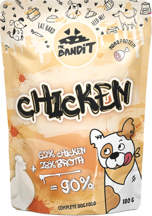 Mr. Bandit Chicken 180 g – monobiałkowa karma mokra dla psa z kurczakiem