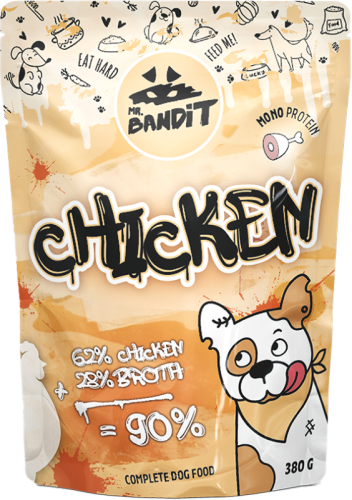 Mr. Bandit Chicken 380 g – większe opakowanie monobiałkowej karmy mokrej