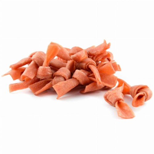 Węzełki mini z piersi kaczki dla psa w kształcie kokardki
