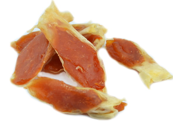 Maced ucho królicze nadziewane kurczakiem dla psów 100g