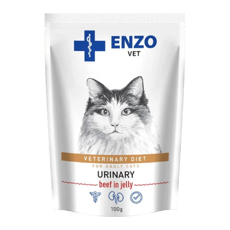 enzo vet urinary z wołowiną w galaretce dla kotów opakowanie 100g