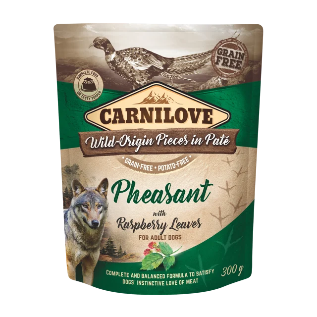 Carnilove Pheasant &amp; Raspberry Leaves karma dla dorosłych psów 300g opakowanie