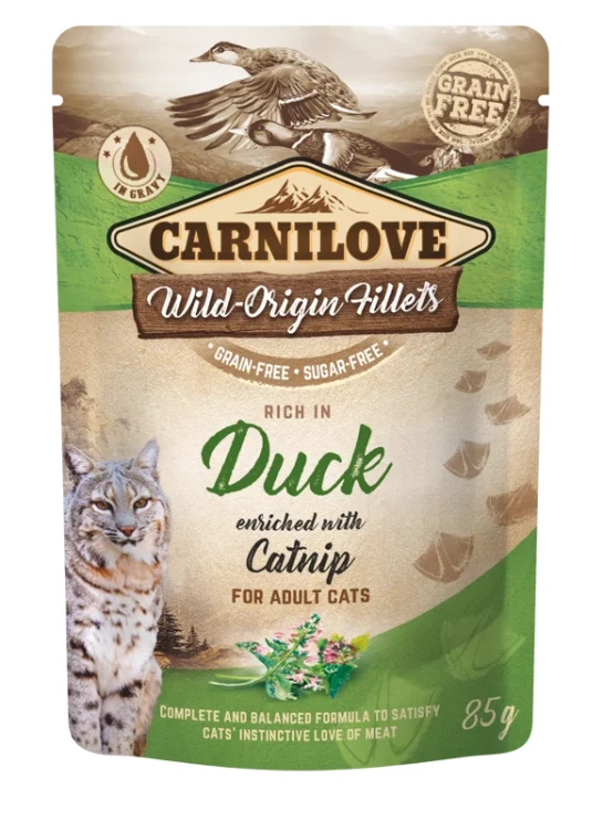 Carnilove Duck &amp; Catnip – bezzbożowa karma z kocimiętką