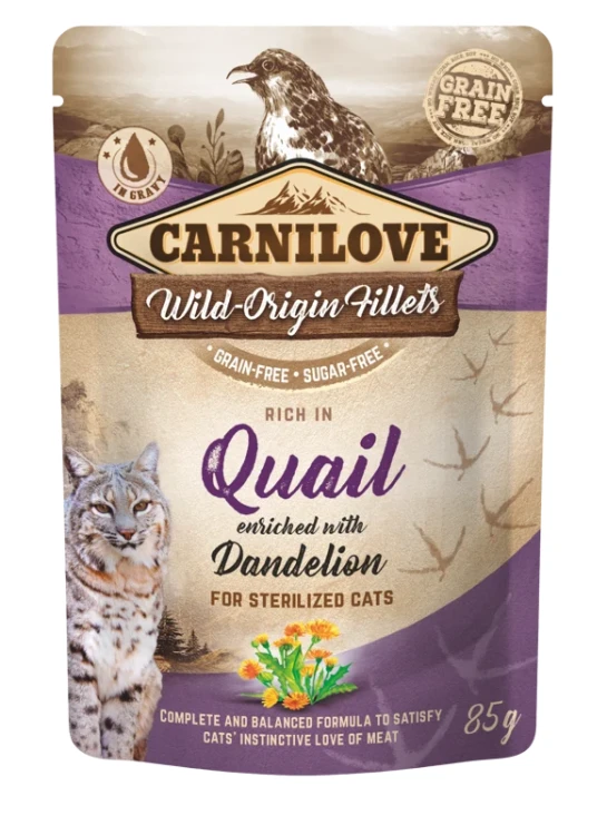 Carnilove Quail &amp; Dandelion – bezzbożowa karma z mniszkiem lekarskim