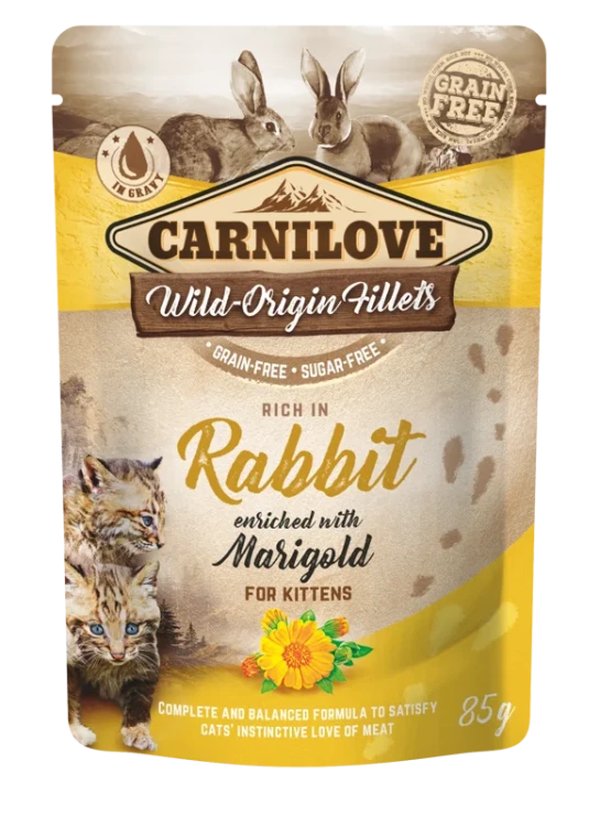 Carnilove Rabbit &amp; Marigold – filety z królika w sosie dla kociąt