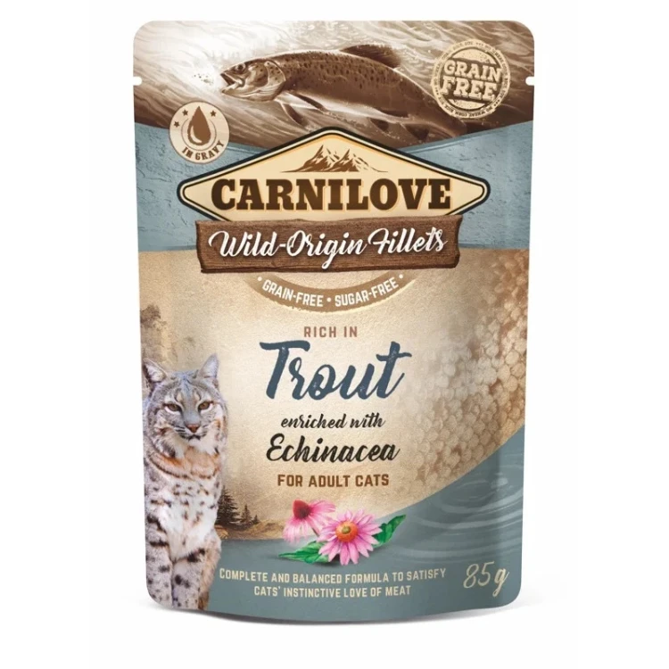 Carnilove Trout &amp; Echinacea – bezzbożowa karma wspierająca odporność