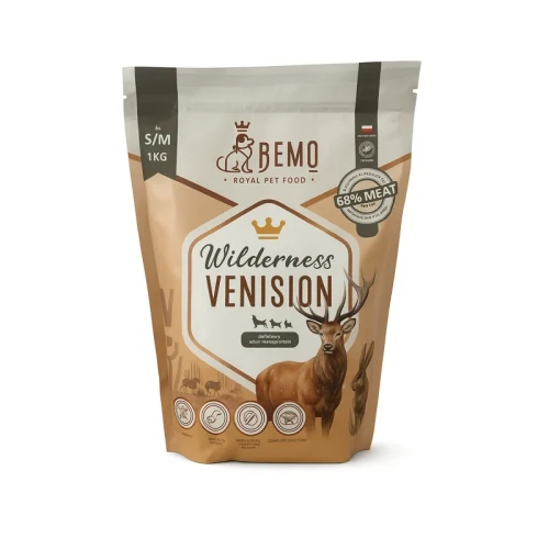 Bemo Wilderness Venison S/M – bezzbożowa karma z dziczyzną, opakowanie 1 kg