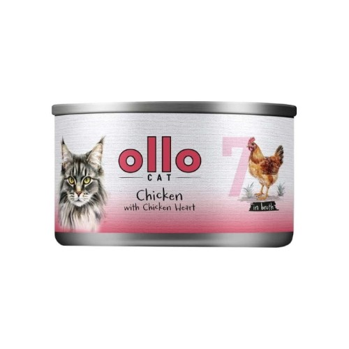 Ollo Cat nr 7 kurczak i kurze serca – puszka 70 g dla kota