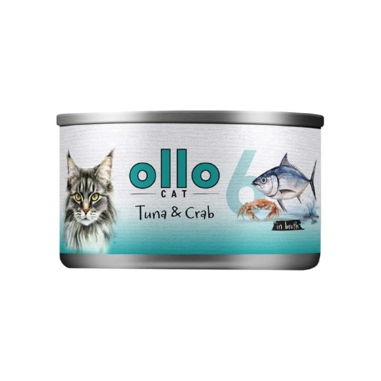 Ollo Cat nr 6 tuńczyk i krab – puszka 70 g dla kota