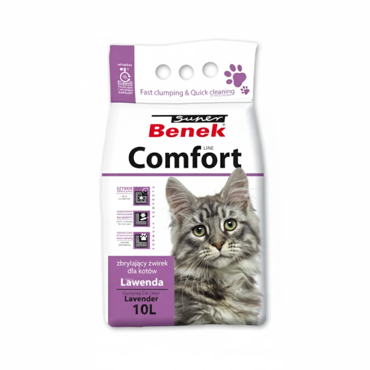 Super Benek Comfort Lawenda 10 l – opakowanie żwirku dla kota