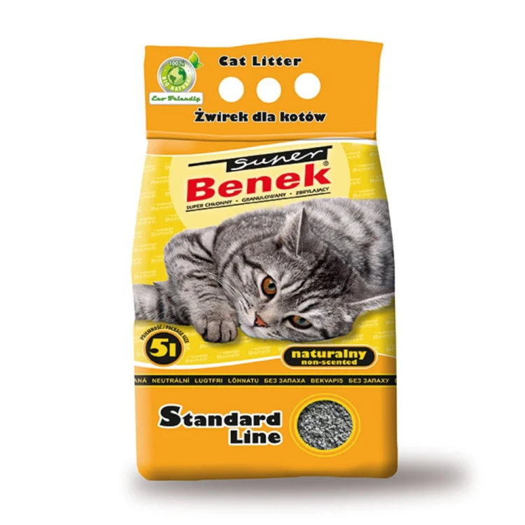 Super Benek Standard Line Naturalny Zapach 5 l – opakowanie żwirku dla kota