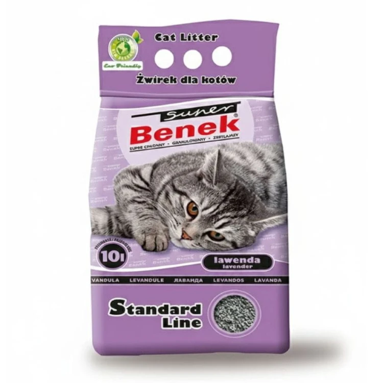 Super Benek Standard Line Lawenda 10 l – opakowanie żwirku dla kota