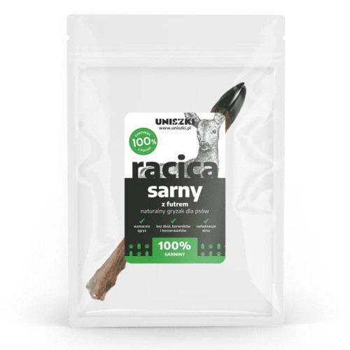 Uniszki Racica sarny z futrem – opakowanie przysmaku dla psa