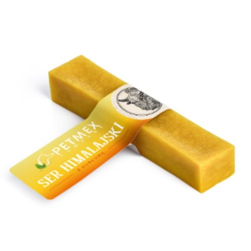 PETMEX ser himalajski z kurkumą M – gryzak z etykietą