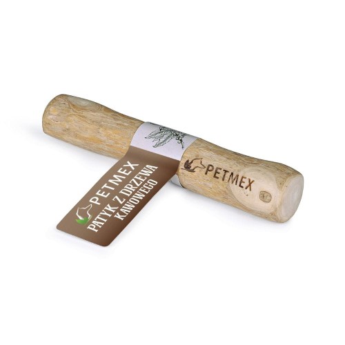 PETMEX patyk z drzewa kawowego M – widok patyka z oznaczeniem producenta