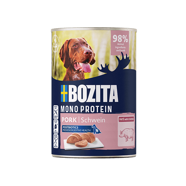Bozita Dog Monoprotein Pate Wieprzowina - karma mokra dla psa 800g – puszka z karmą