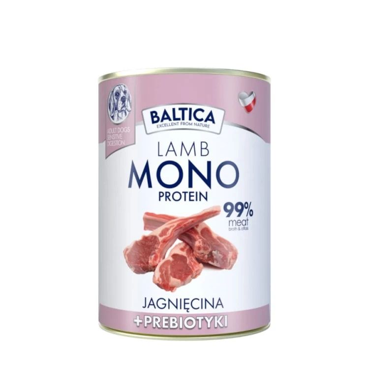 Baltica Mono Protein Lamb 400g puszka karma mokra dla psa