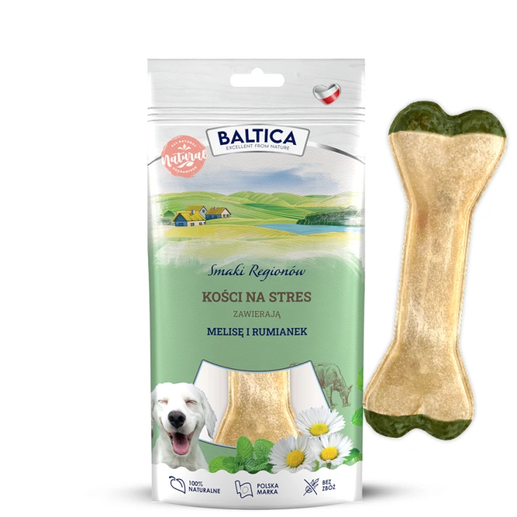 Kość do żucia Baltica Przysmaki Regionów z melisą i rumiankiem
