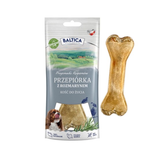 Kość do żucia Baltica Przysmaki Regionów z przepiórką