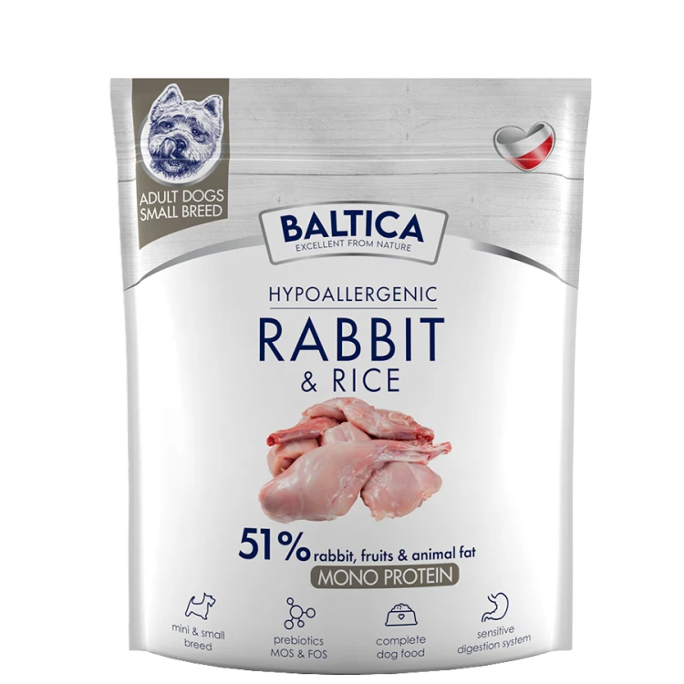 Opakowanie Baltica Hypoallergenic Rabbit &amp; Rice XS/S sucha karma dla psa