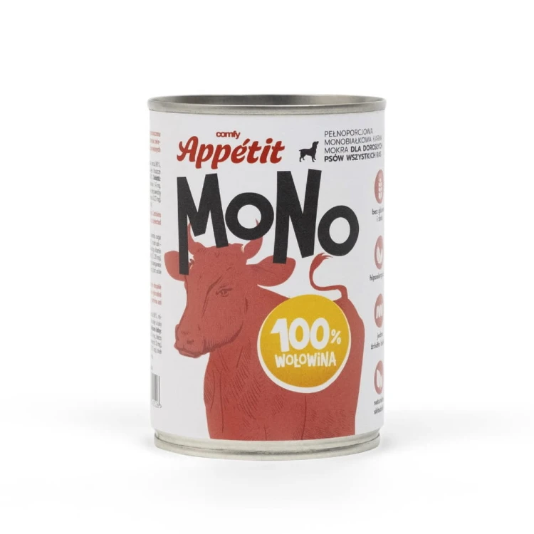 Comfy Appetit Mono Wołowina karma mokra dla psa puszka 400 g