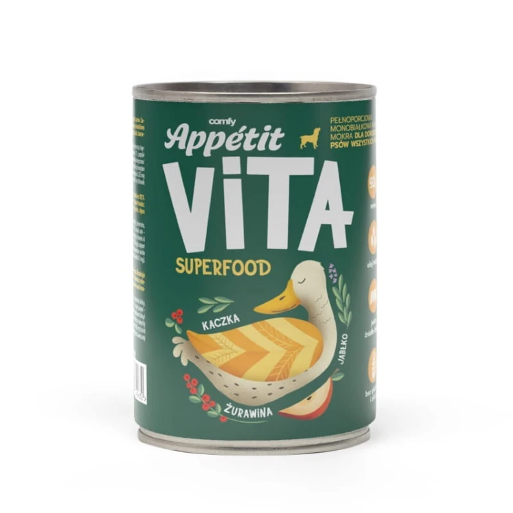 Puszka karmy Comfy Appetit Vita Superfood Kaczka 400 g