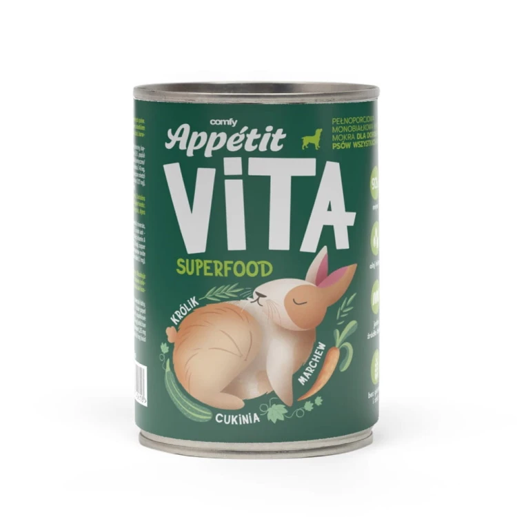 Puszka karmy Comfy Appetit Vita Superfood Królik 400 g
