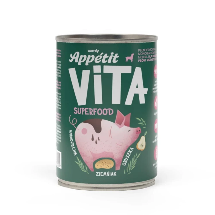 Puszka karmy Comfy Appetit Vita Superfood Wieprzowina 400 g