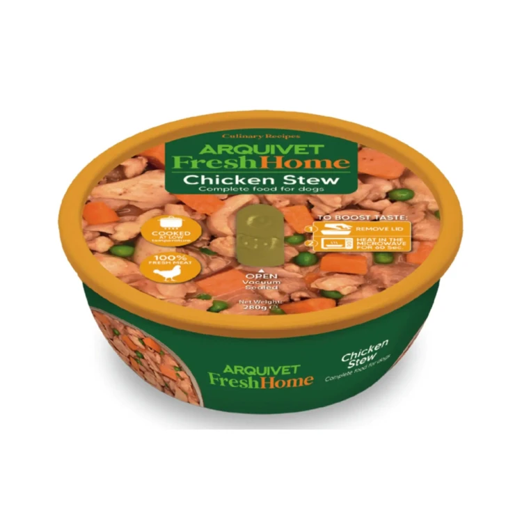 Arquivet Fresh Home Gulasz z Kurczaka mokra karma dla psów 280 g opakowanie